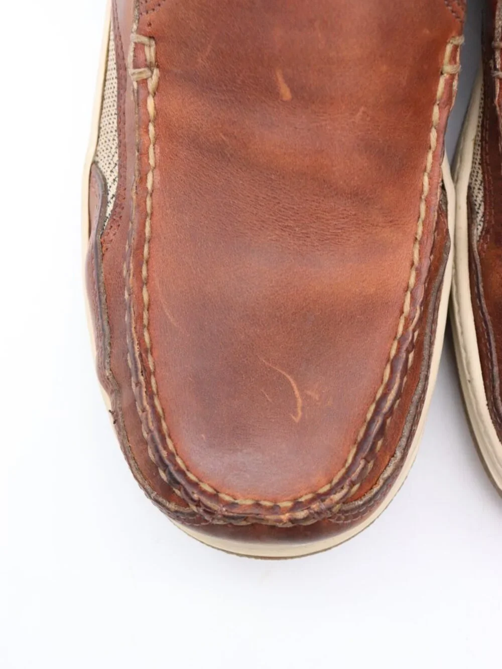 Sebago Docksides Brown Leather Men’s Size 10.5 M Slip On Loafers 7053
